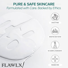 Flawlx Bio-Collagen niacinamide glow shot emphasizing balanced moisture.