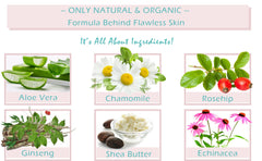 Fleur De Lis Naturals gentle application image shows smooth skin ritual and quick absorption.