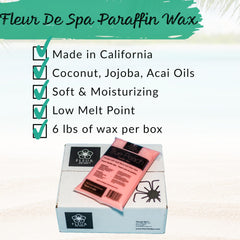 Fragrance options Peach Lavender Vanilla for Fleur De Spa wax