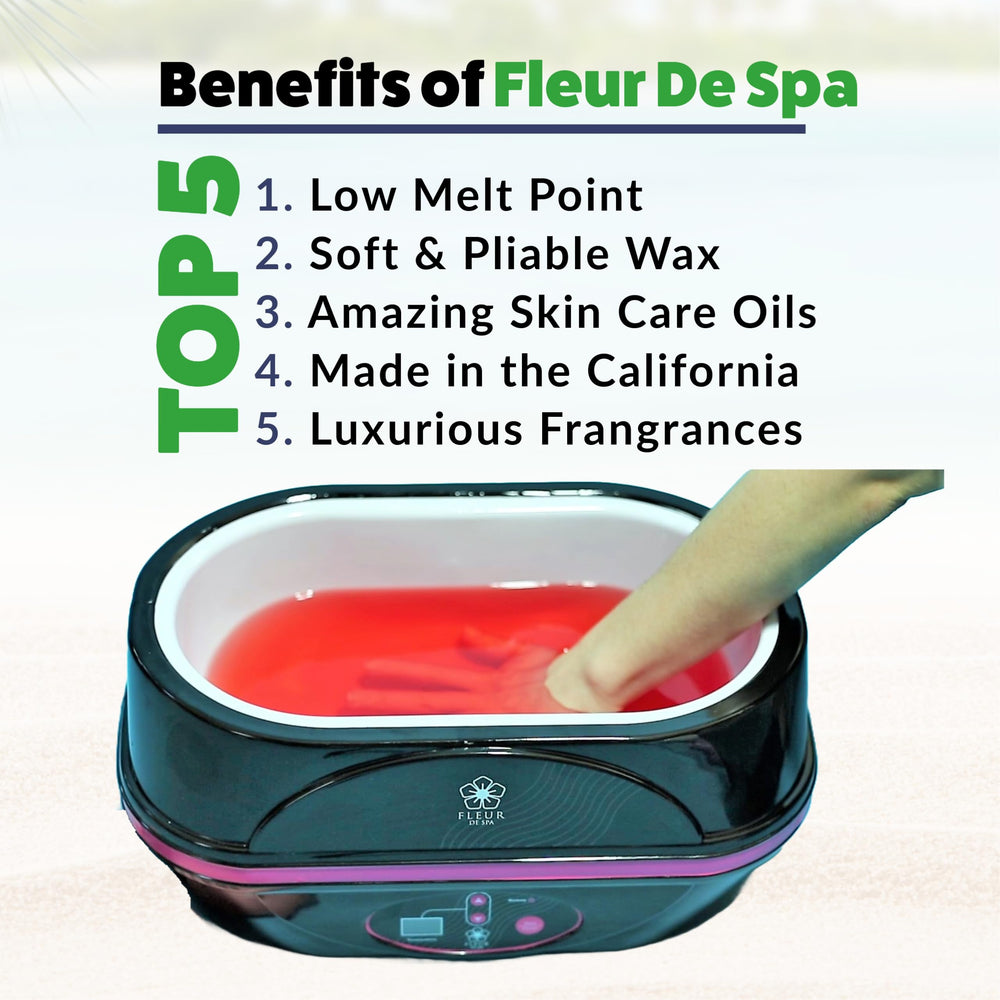 Fleur de Spa vanilla fragrance paraffin wax for cozy spa vibes.