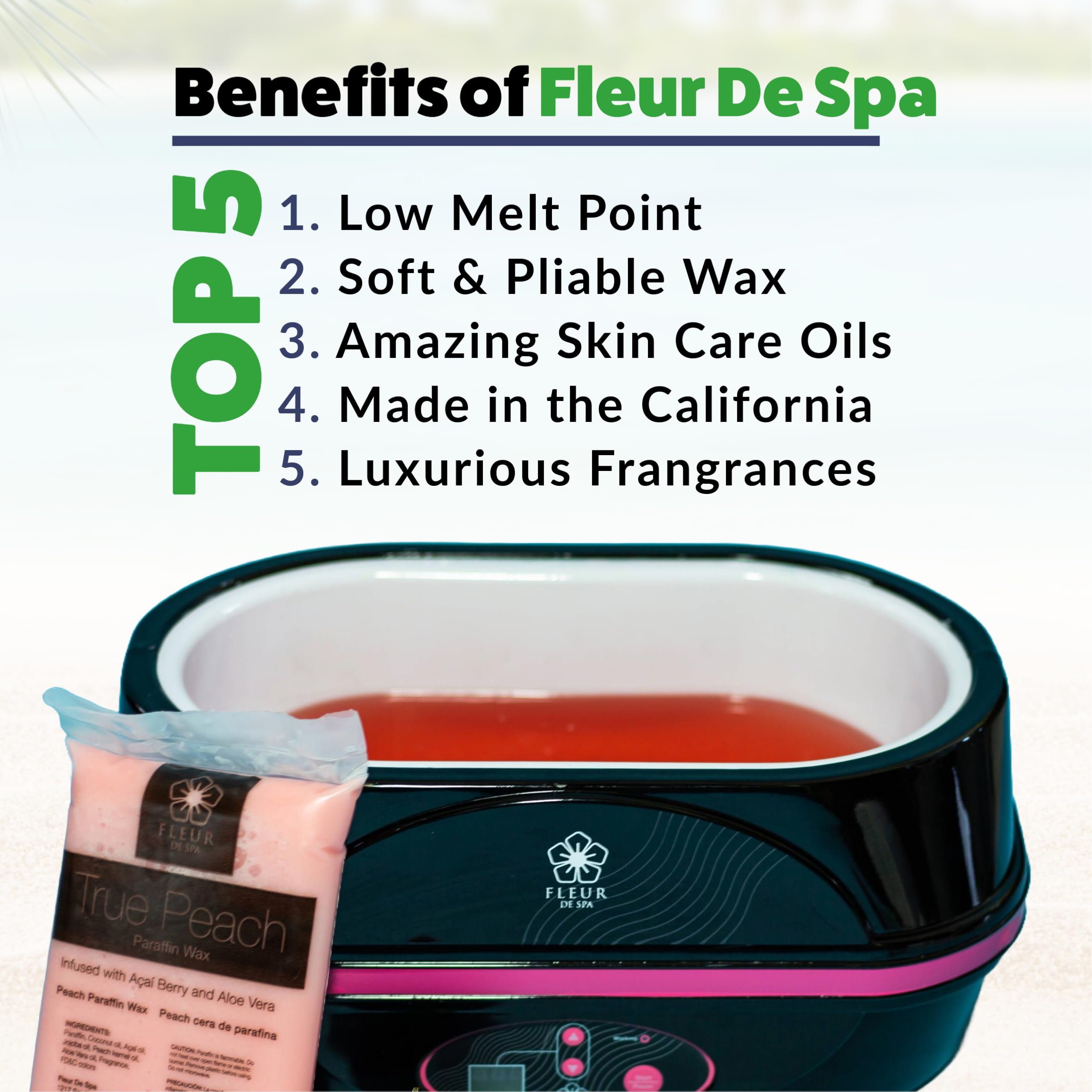 USA-made Fleur De Spa packaging label