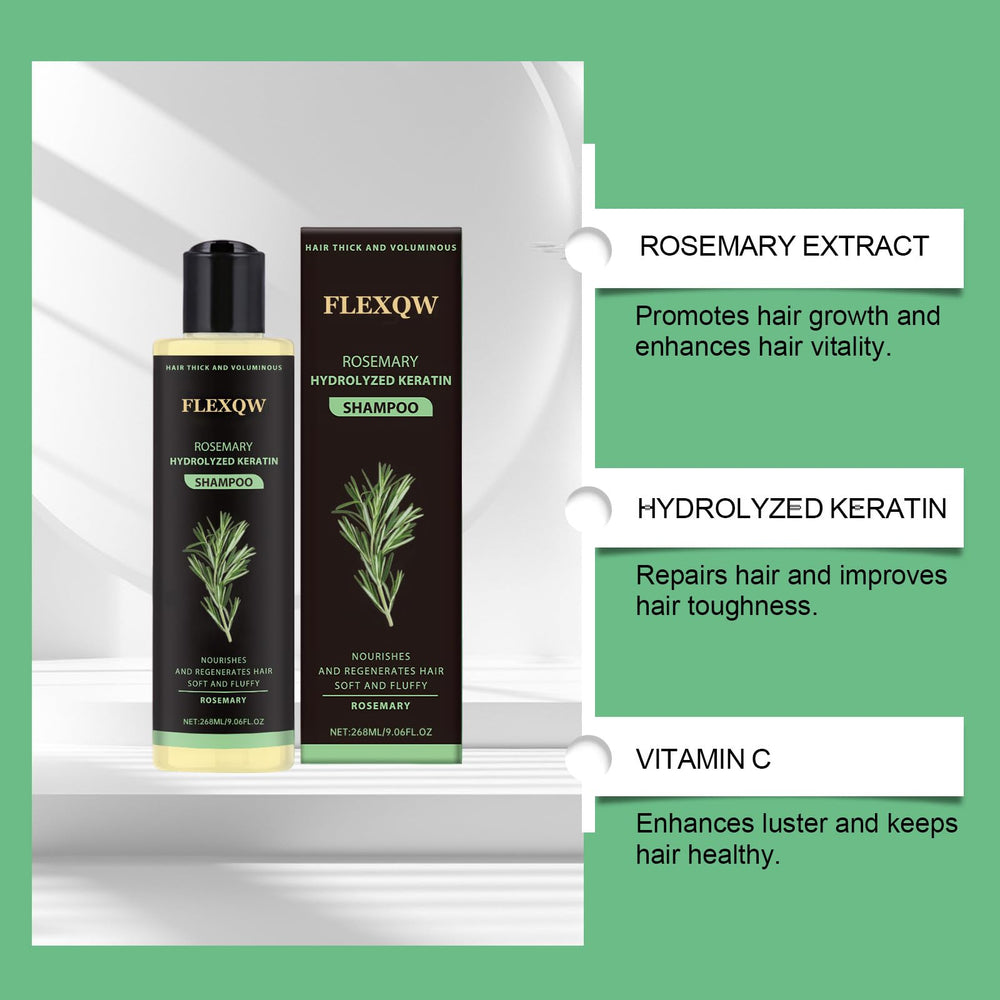 FLEXQW Rosemary Extract image emphasizes rosemary scent and scalp support