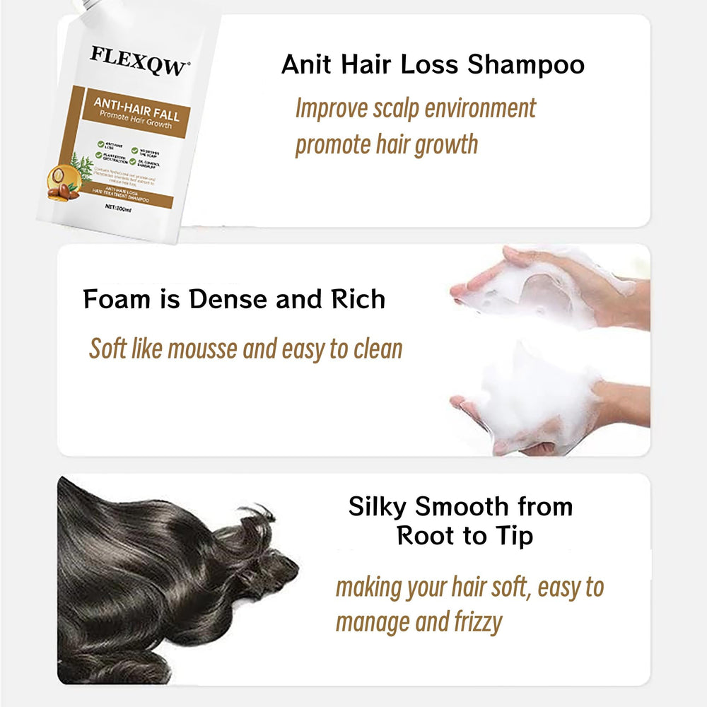 FLEXQW formula with saw palmetto and caffeine for scalp vitality.
