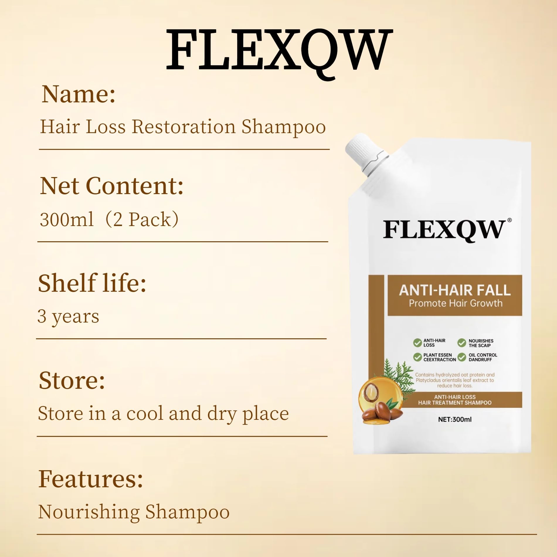 Soft, manageable hair after use with reduced frizz with FLEXQW.