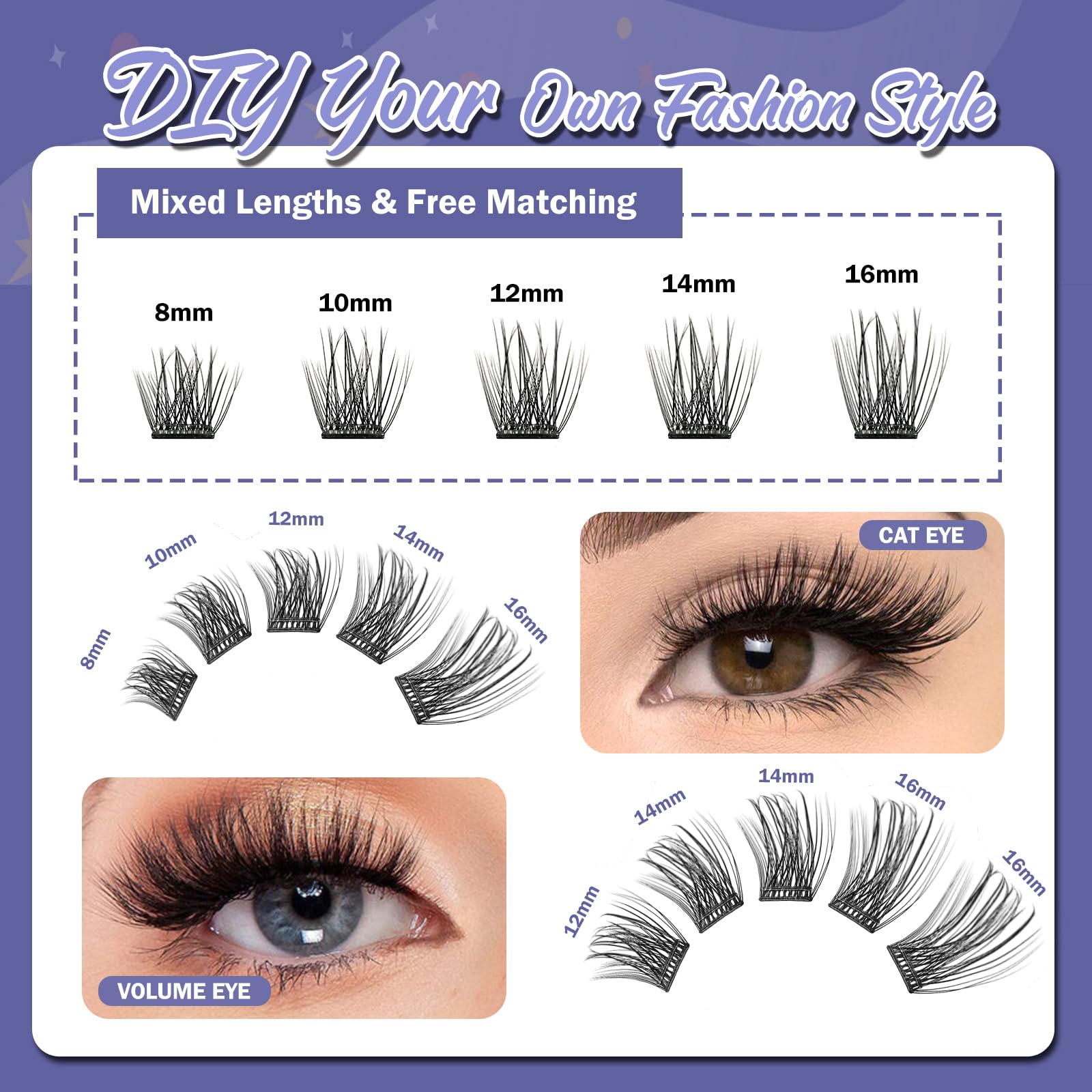 FLOMAZE reusable lashes offer multiple wear cycles.