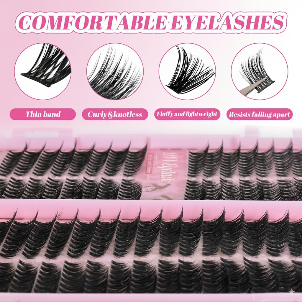 Floranest 40D-60D-80D lashes—varied densities for textured styles.