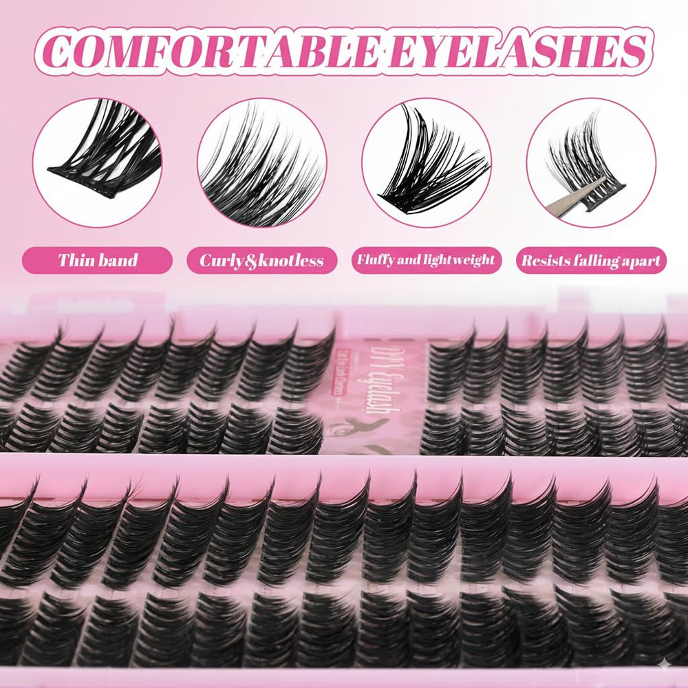 Floranest 40D-60D-80D lashes—varied densities for textured styles.