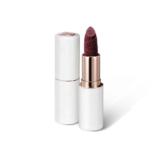M524 Shadowed Cranberry shade on lips for versatile use