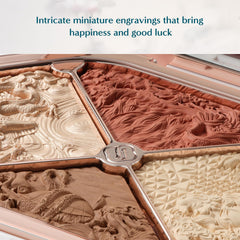 FLORASIS Azure Dragon engraving offers dramatic accents for cheeks and lids.