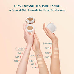 Florasis Flawless Jade cushion matte finish emphasizes natural, shine-free look.