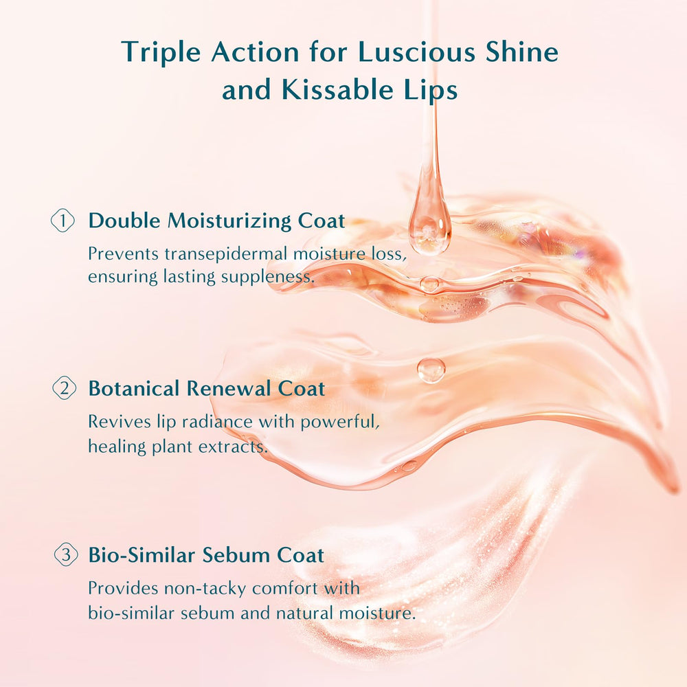 FLORASIS Flawless Jade on lips for smooth wear.