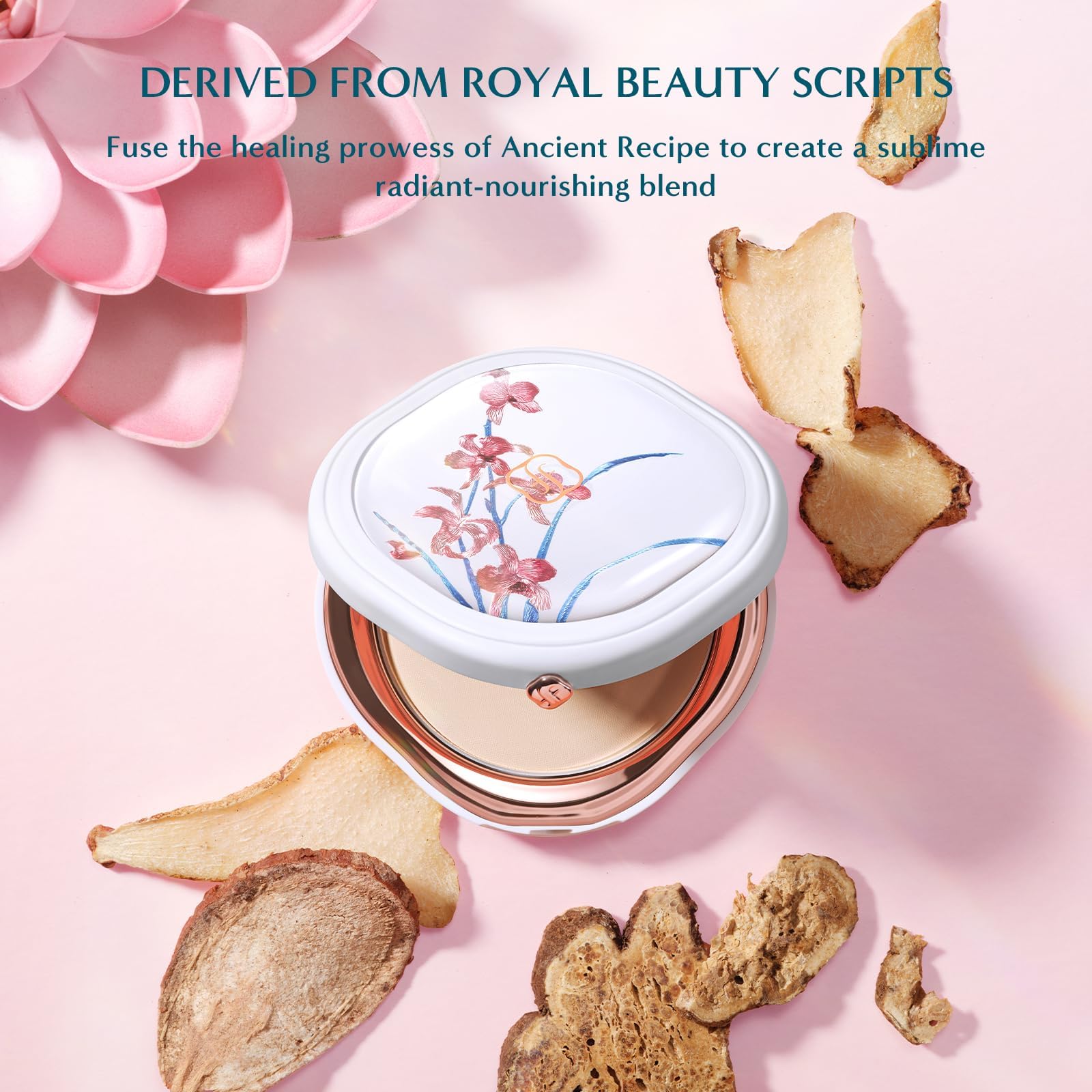 FLORASIS Yurong tinted pressed powder packaging closeup