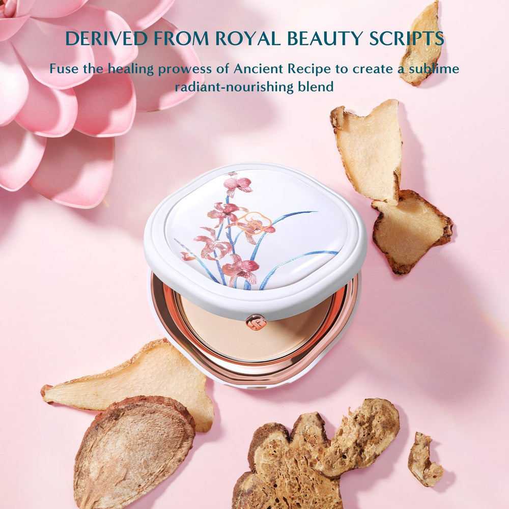 FLORASIS Yurong tinted pressed powder packaging closeup