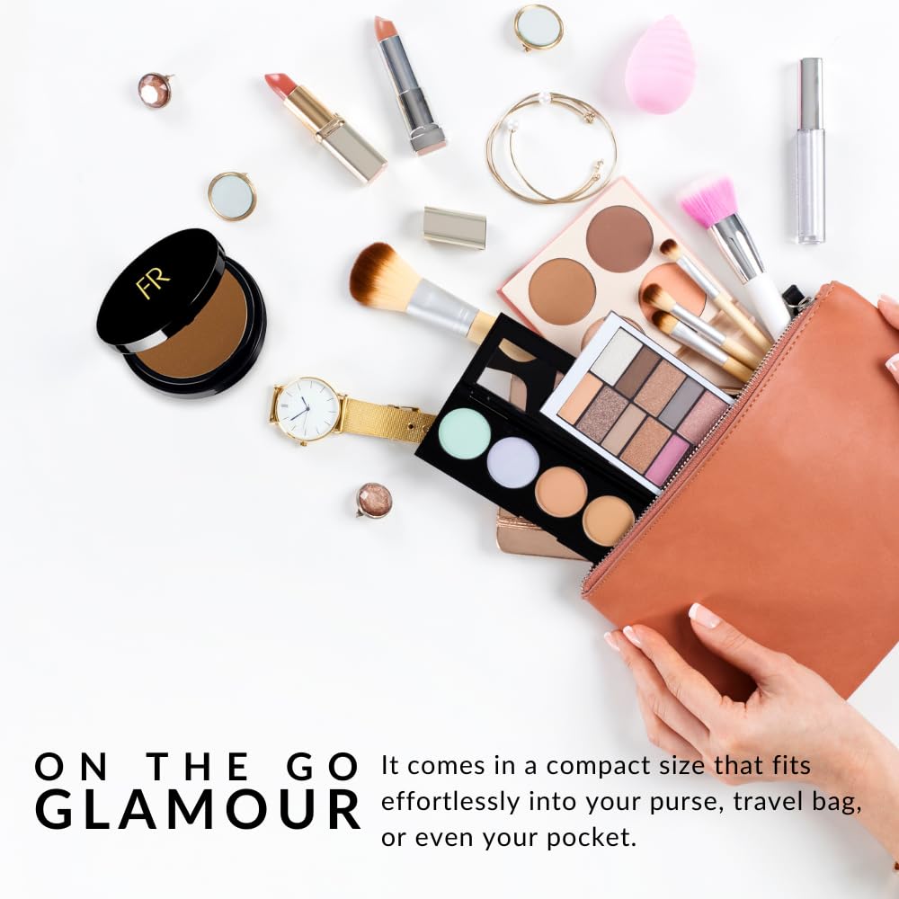 Sun-kissed look for deeper skin tones with Flori Roberts bronzer.