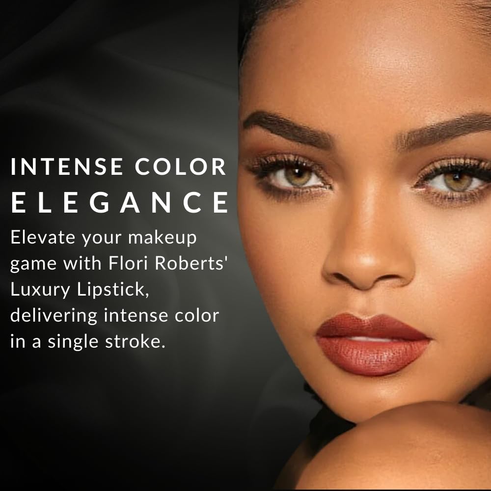 Flori Roberts Luxury Lipstick nourishing formula hydrates lips while delivering color.