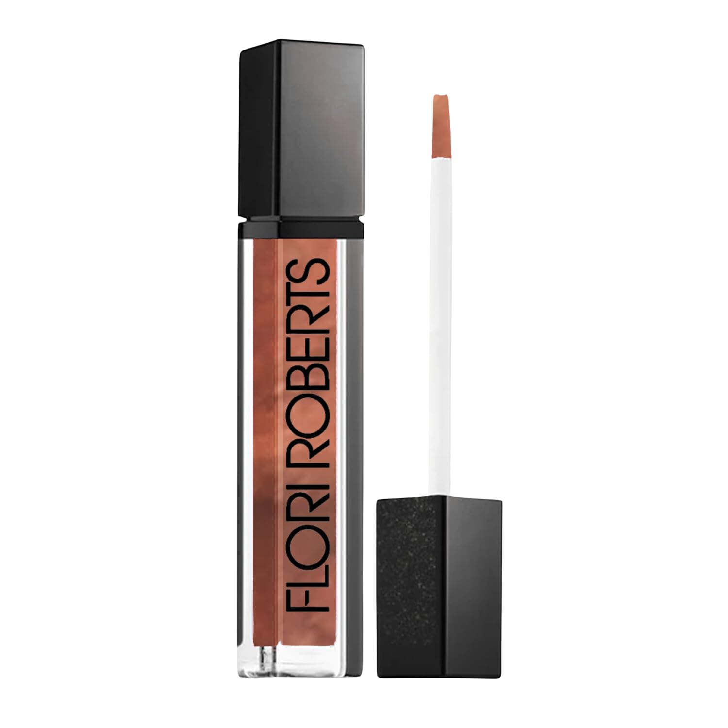 Flori Roberts Mineral Base Lip Shine bottle swirl shows rich color for bold lips