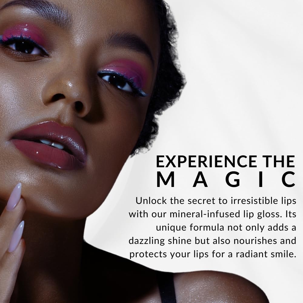 Applying Flori Roberts Lip Shine on lips delivers a dewy look