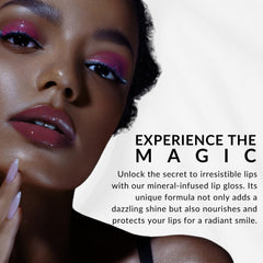 Applying Flori Roberts Lip Shine on lips delivers a dewy look