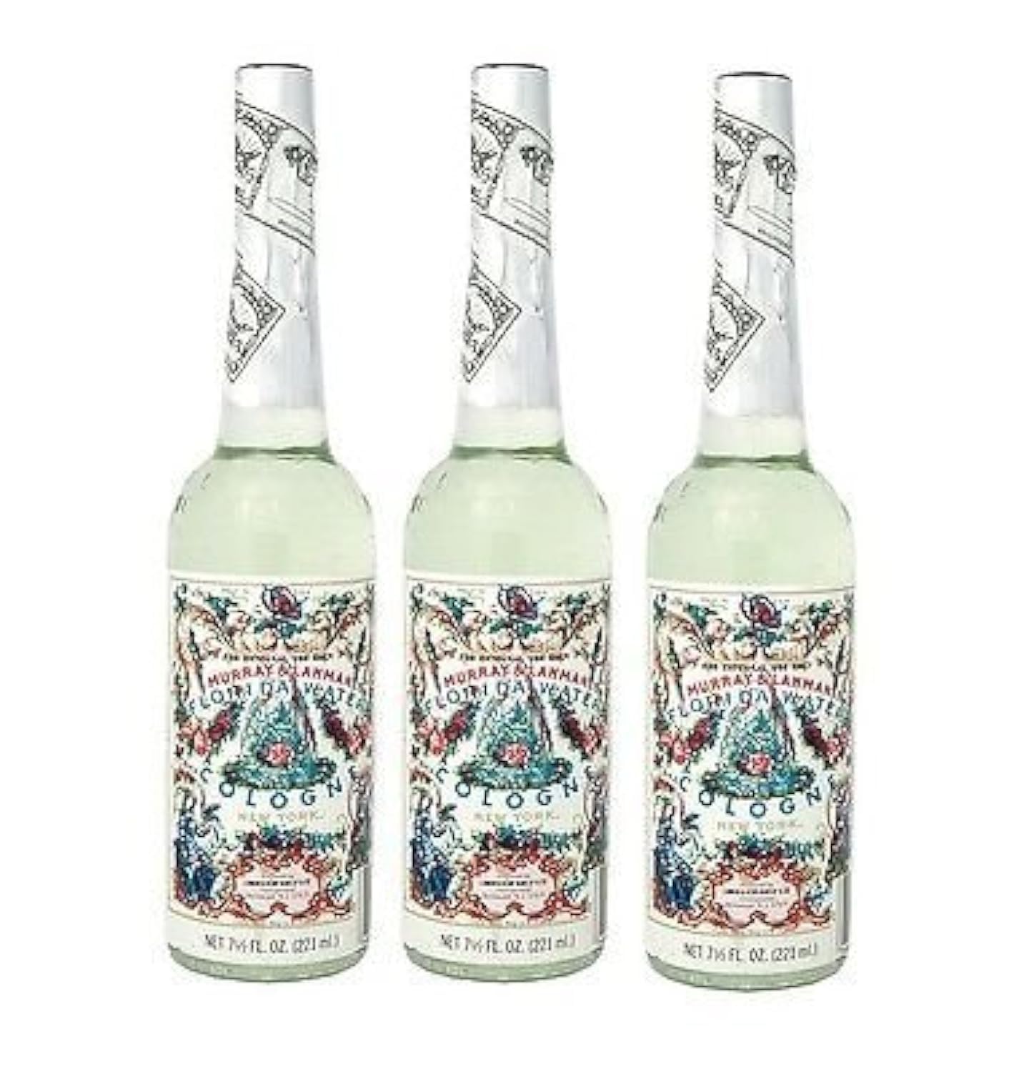 Florida Water Cologne three-bottle packaging seen for easy travel fragrance