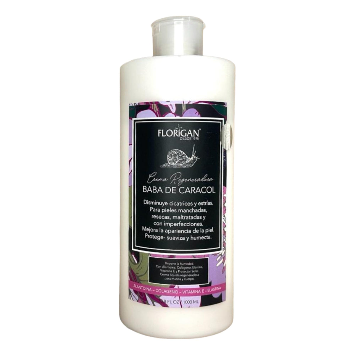 Florigan Baba de Caracol lotion front view for deep hydration.