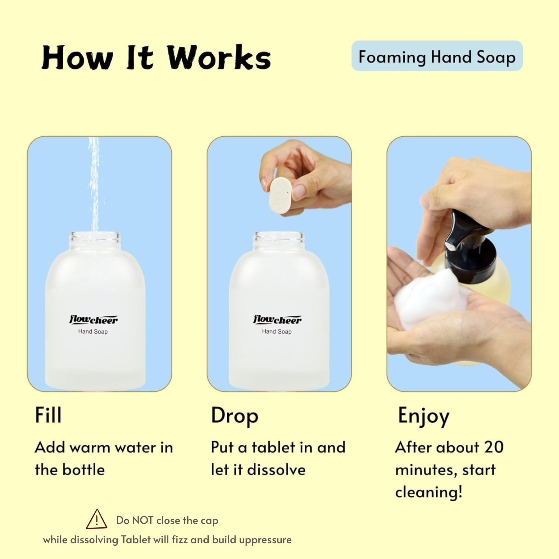 Flowcheer supports daily handwashing with gentle, skin-friendly formula.