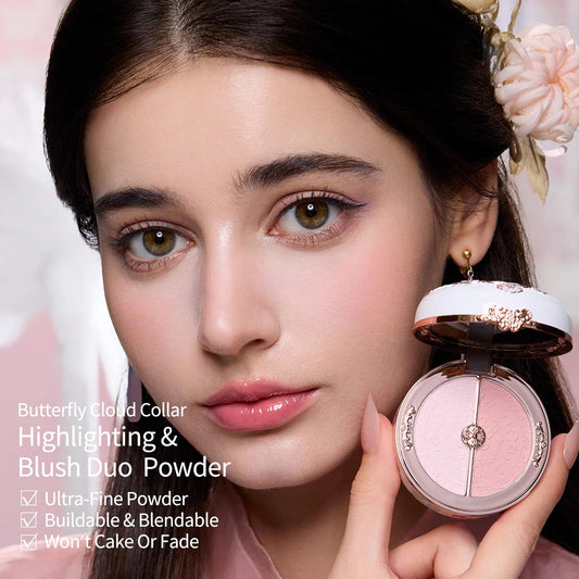 Flower Knows Butterfly Cloud Collar with gold accents for portable, high-end flair on the go.