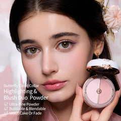 Flower Knows Butterfly Cloud Collar with gold accents for portable, high-end flair on the go.