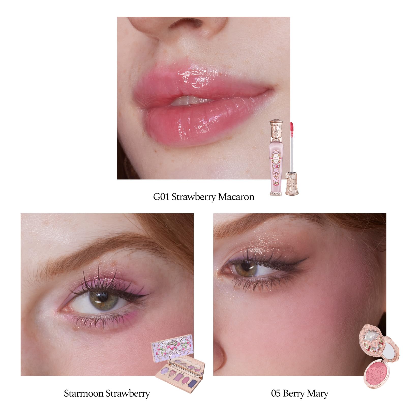 Flower Knows Embossed Blush 05 adds natural flush with silky, blendable color