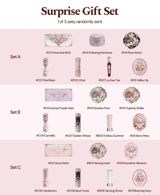 Flower Knows full-size makeup collection showcases premium, event-ready products.