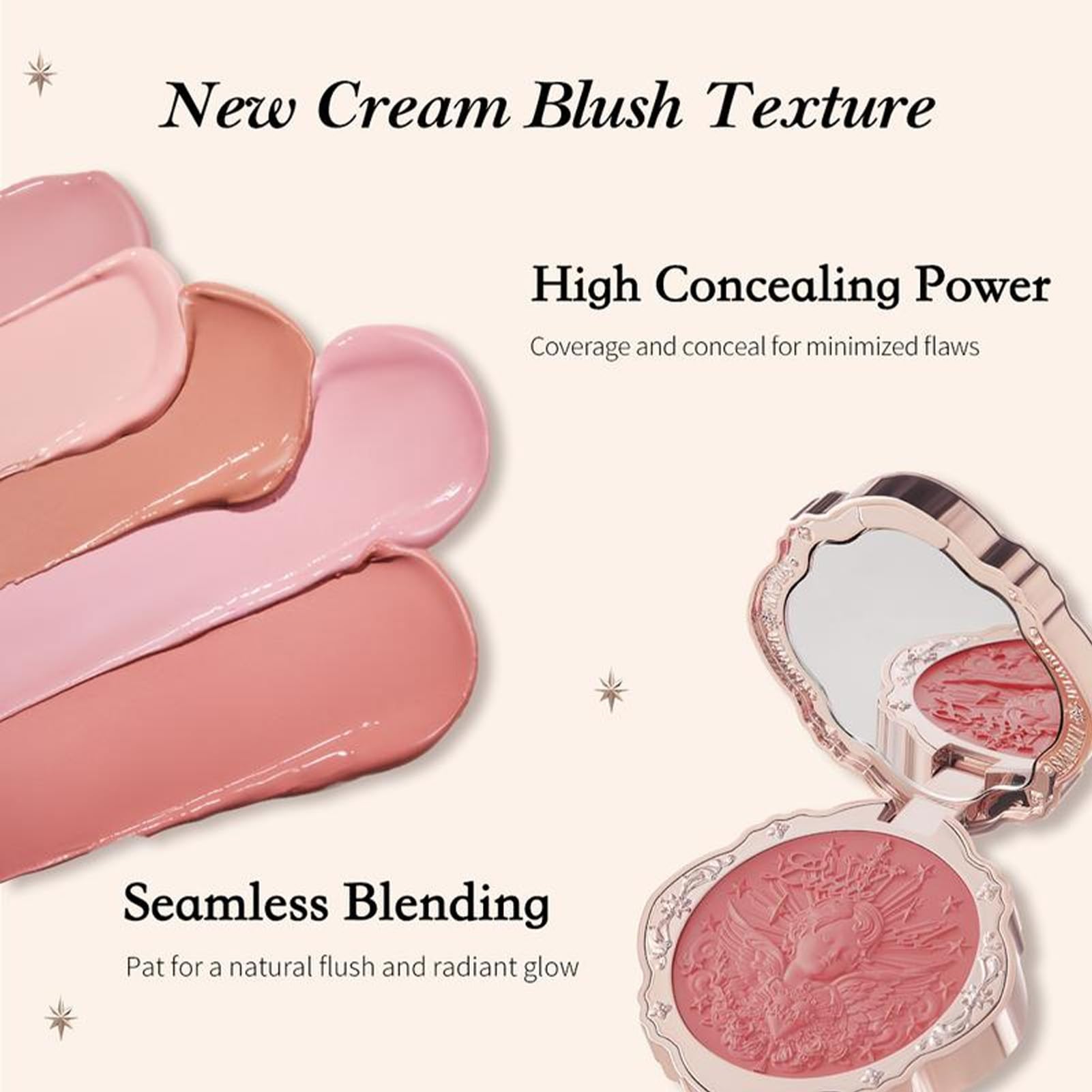 Close-up of creamy texture for smooth blending on the skin
