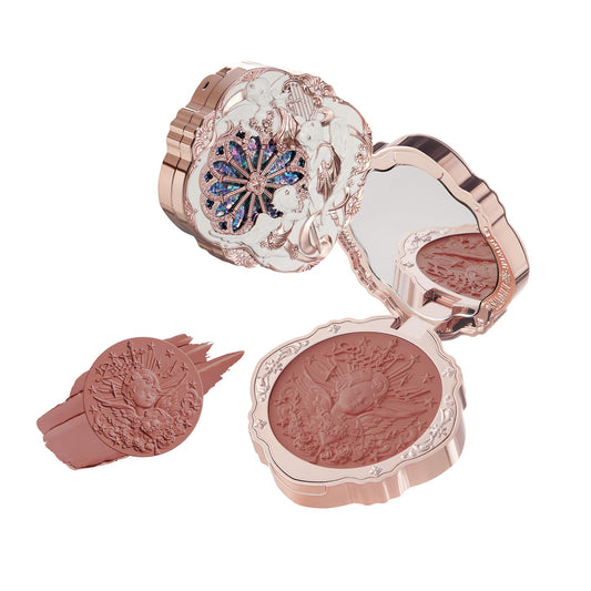 Flower Knows Little Angel Cream Blush with embossed angel pattern for a premium gift