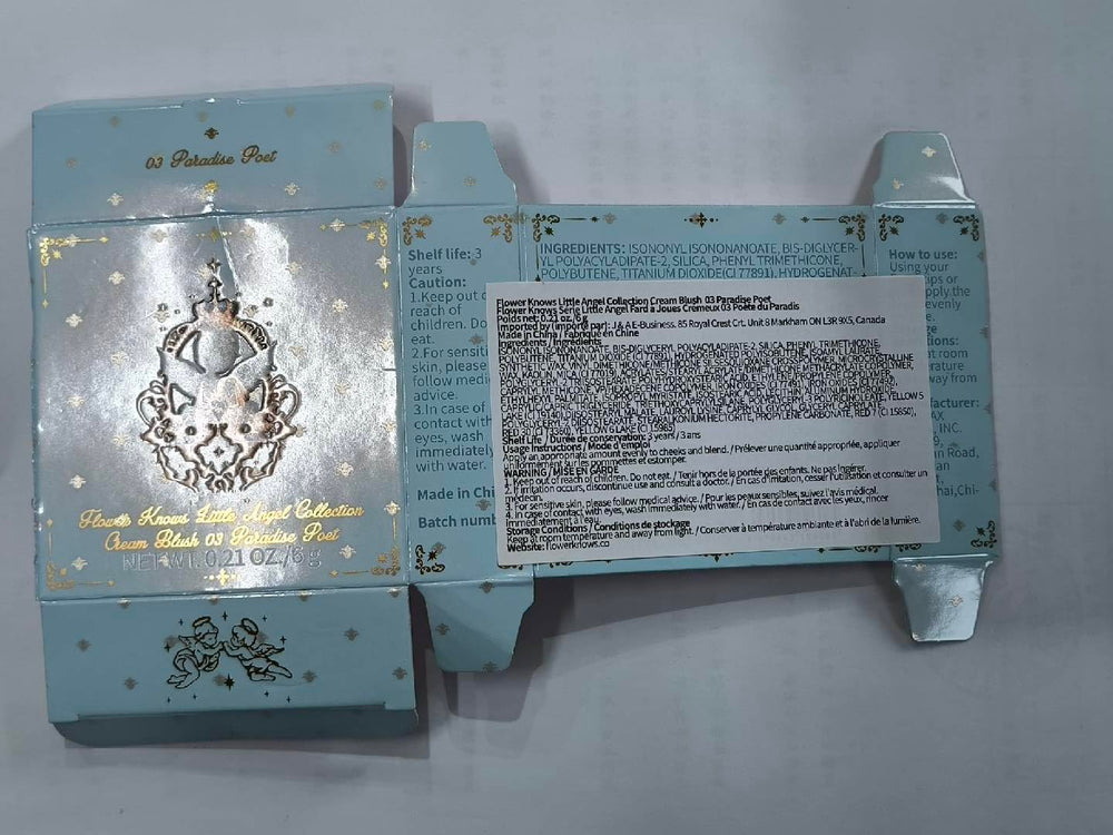 Flower Knows Little Angel Cream Blush gift-ready packaging.