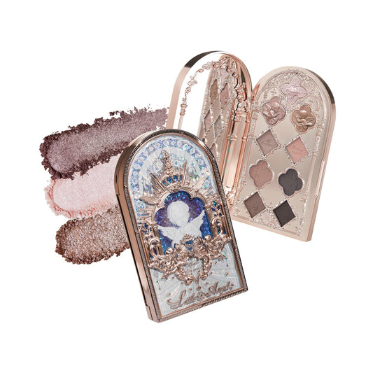 Flower Knows Little Angel palette closed in a compact case for on-the-go touch-ups.