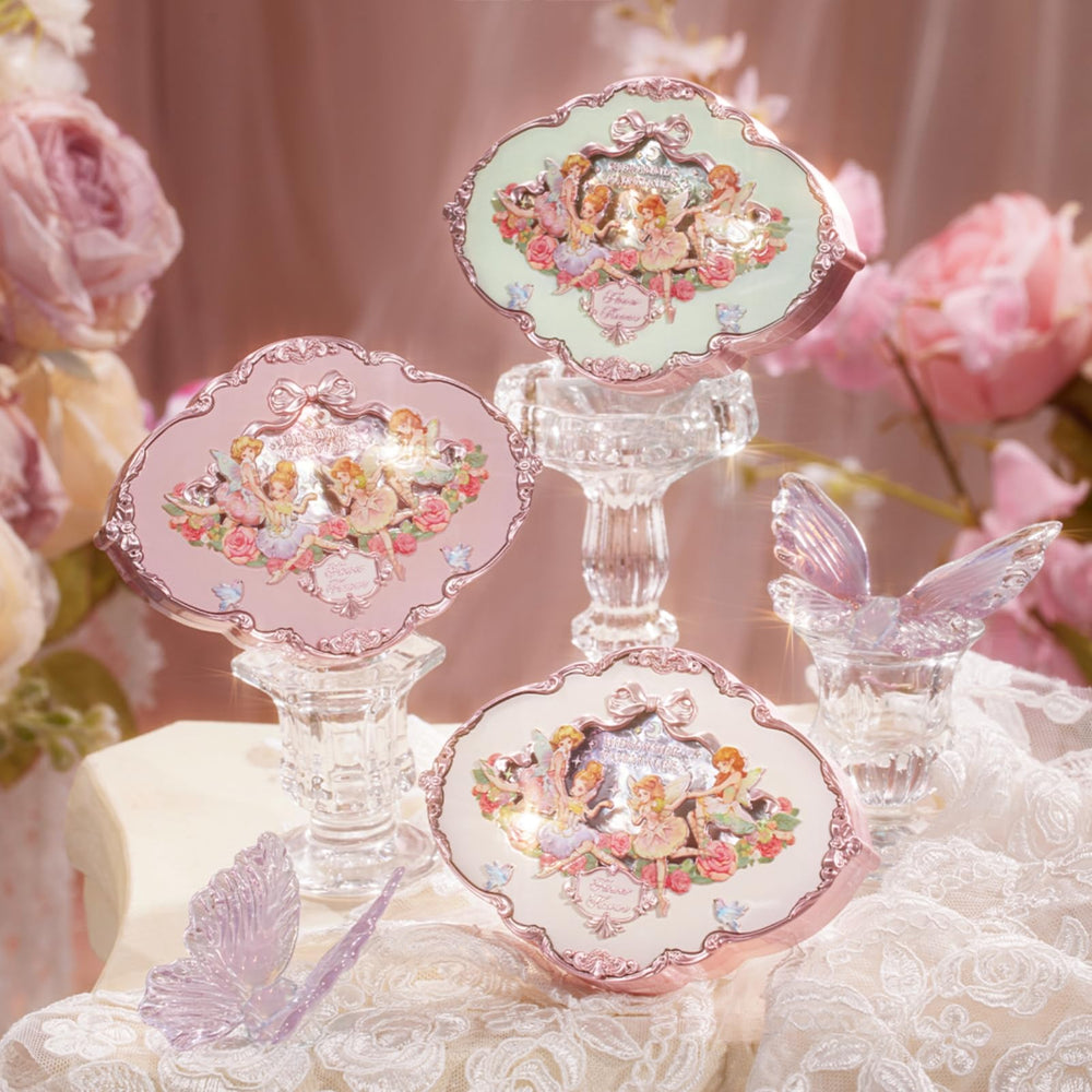 Flower Knows embossed floral fairy motif adds whimsy to the palette