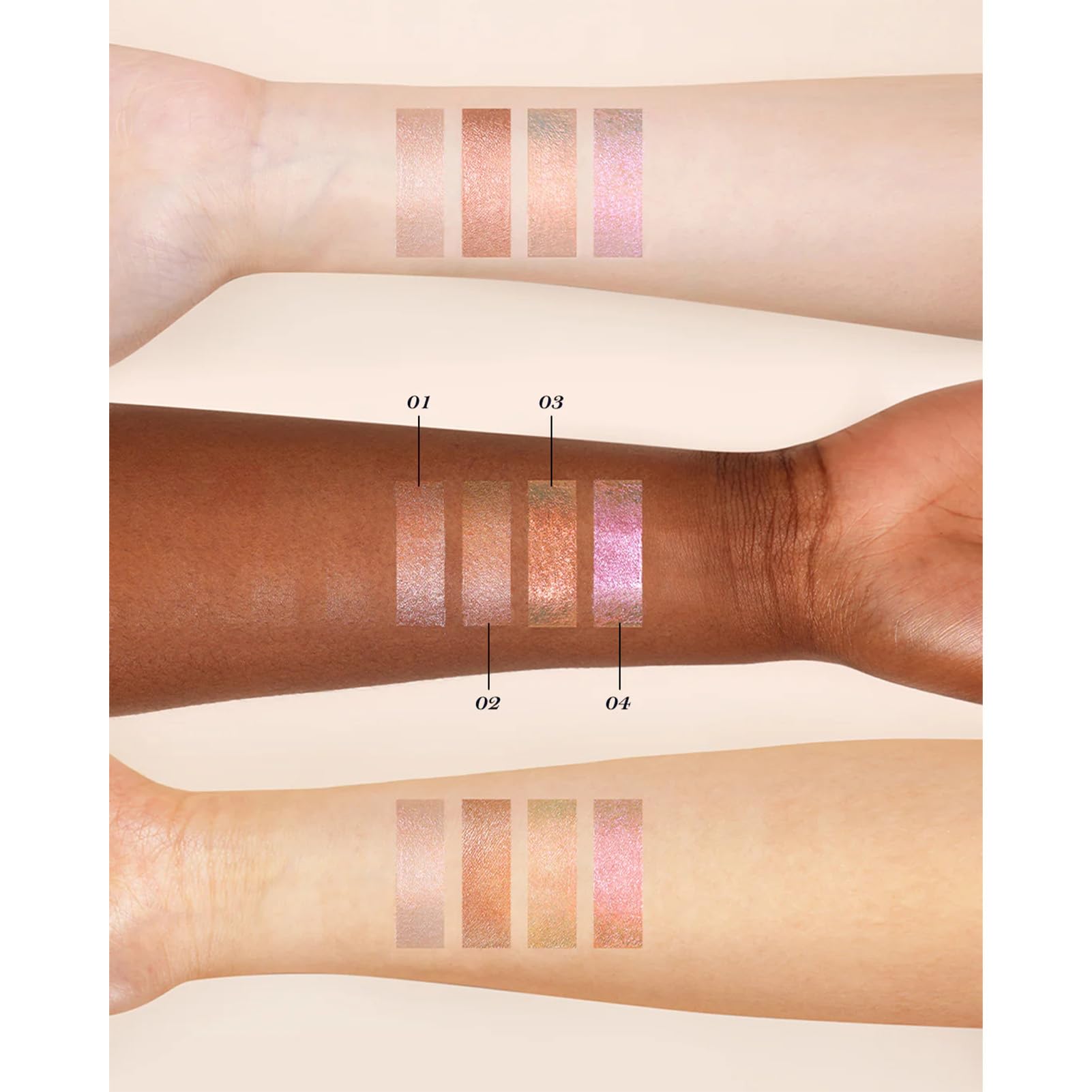 Flower Knows Midsummer silver swatch shows pearly shimmer for cool tones