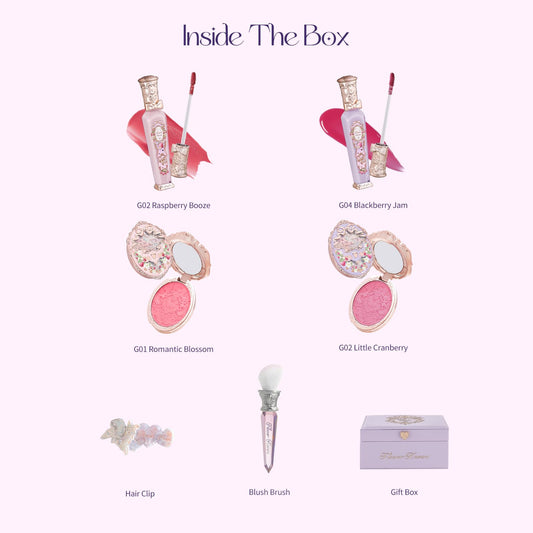 Flower Knows raspberry-booze lip gloss gleams, delivering shiny lips and a sweet, fruity scent.