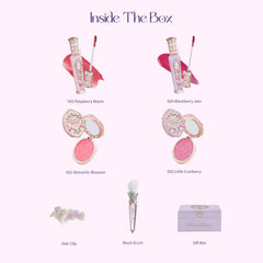 Flower Knows raspberry-booze lip gloss gleams, delivering shiny lips and a sweet, fruity scent.