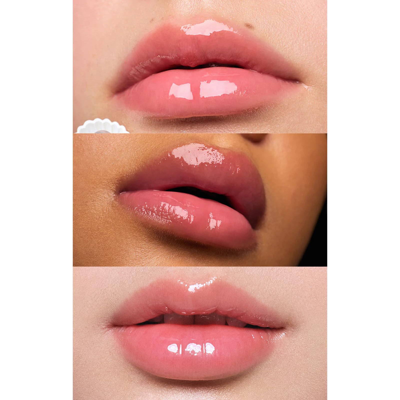 Flower Knows Shell Heart hyaluronic moisture keeps lips soft and comfortable.
