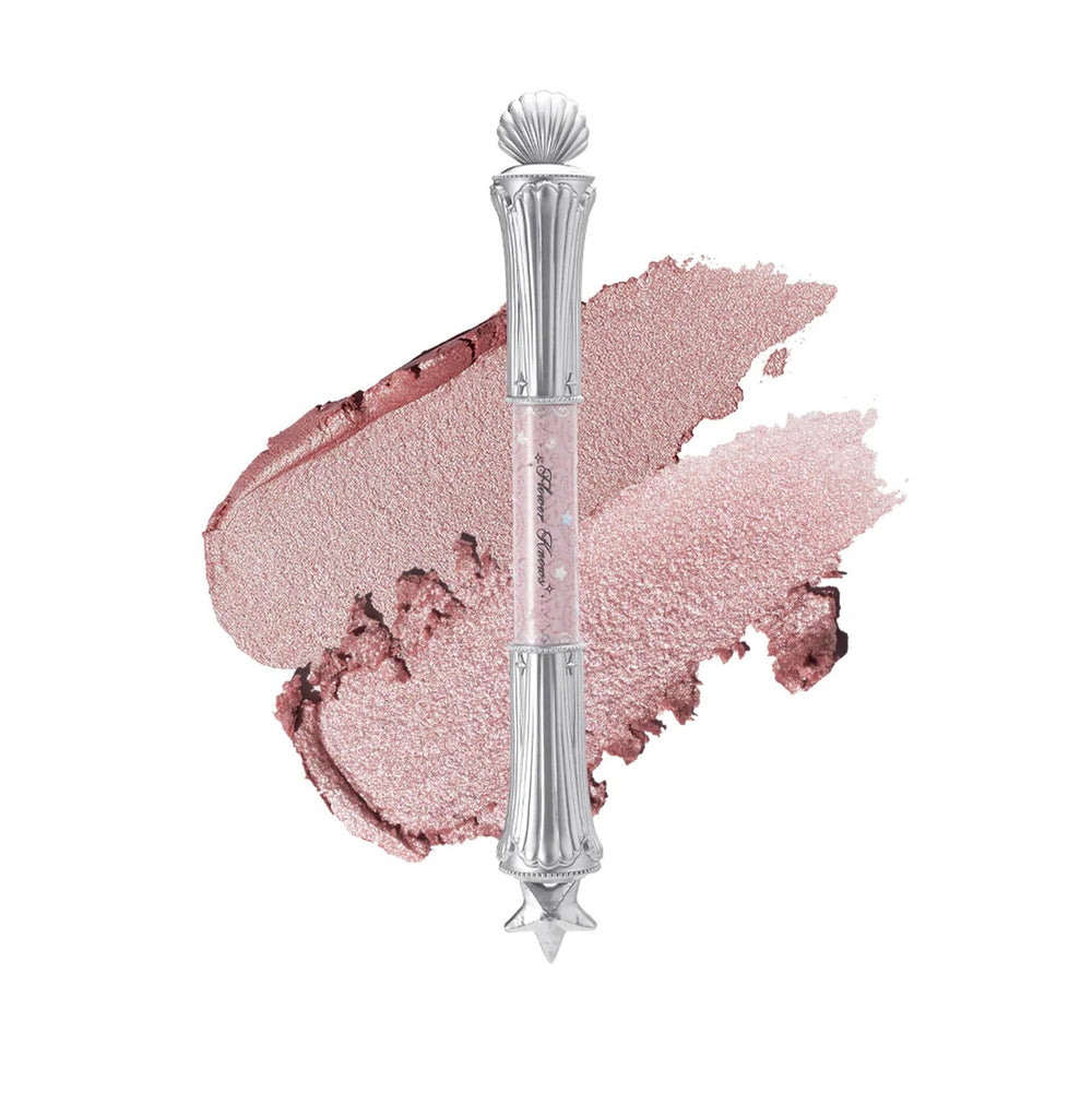 Flower Knows Shell's Jewel 2-in-1 under-eye highlighter stick brightens the eye area.