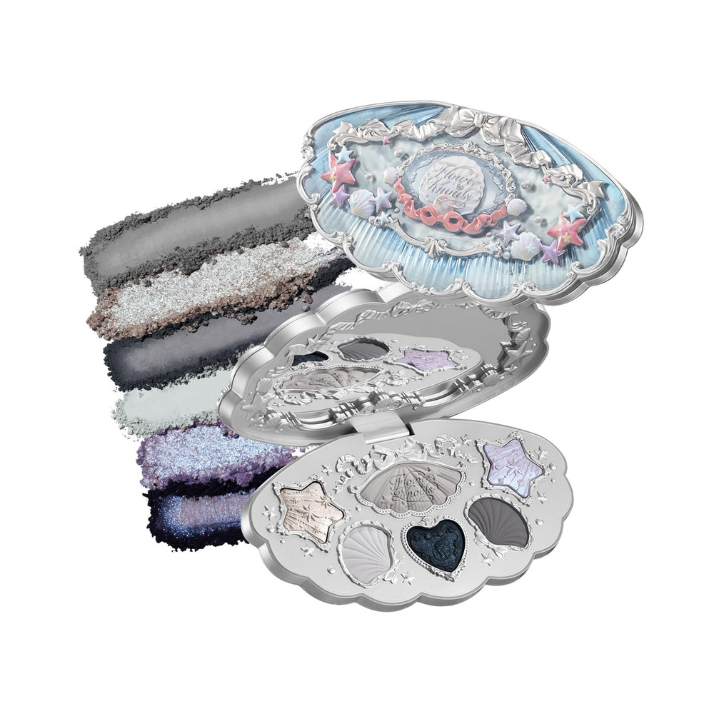 Flower Knows Shell's Jewel palette closed with shell motif, portable gift-ready beauty.