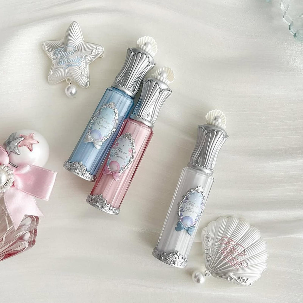 Flower Knows Shell's Jewel lip glaze cruelty-free packaging appeals to eco-conscious shoppers.