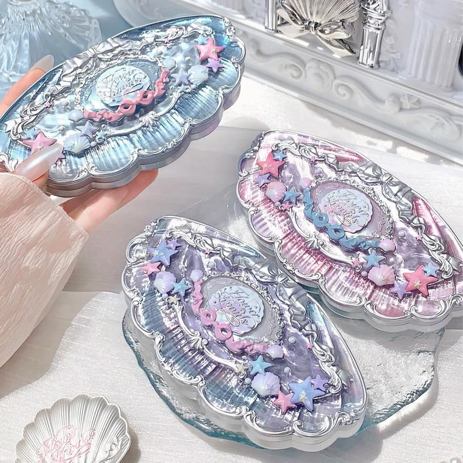 Flower Knows Shell's Jewel sea-color palette inspires creative looks.