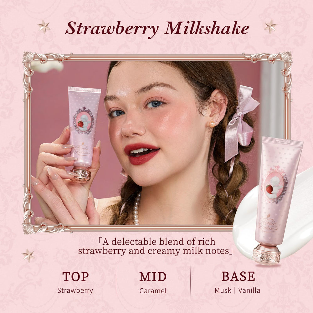 Flower Knows Strawberry Cupid fragrance notes, caramel and vanilla-musk base for lasting appeal