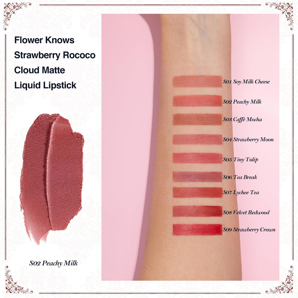 Flower Knows Strawberry Rococo Cloud Lip Cream applicator delivers precise, smooth coverage