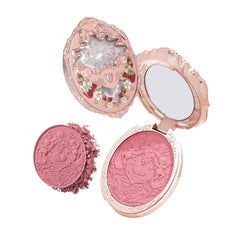 Flower Knows strawberry rococo embossed blush with 3D pattern for gifting or vanity display.