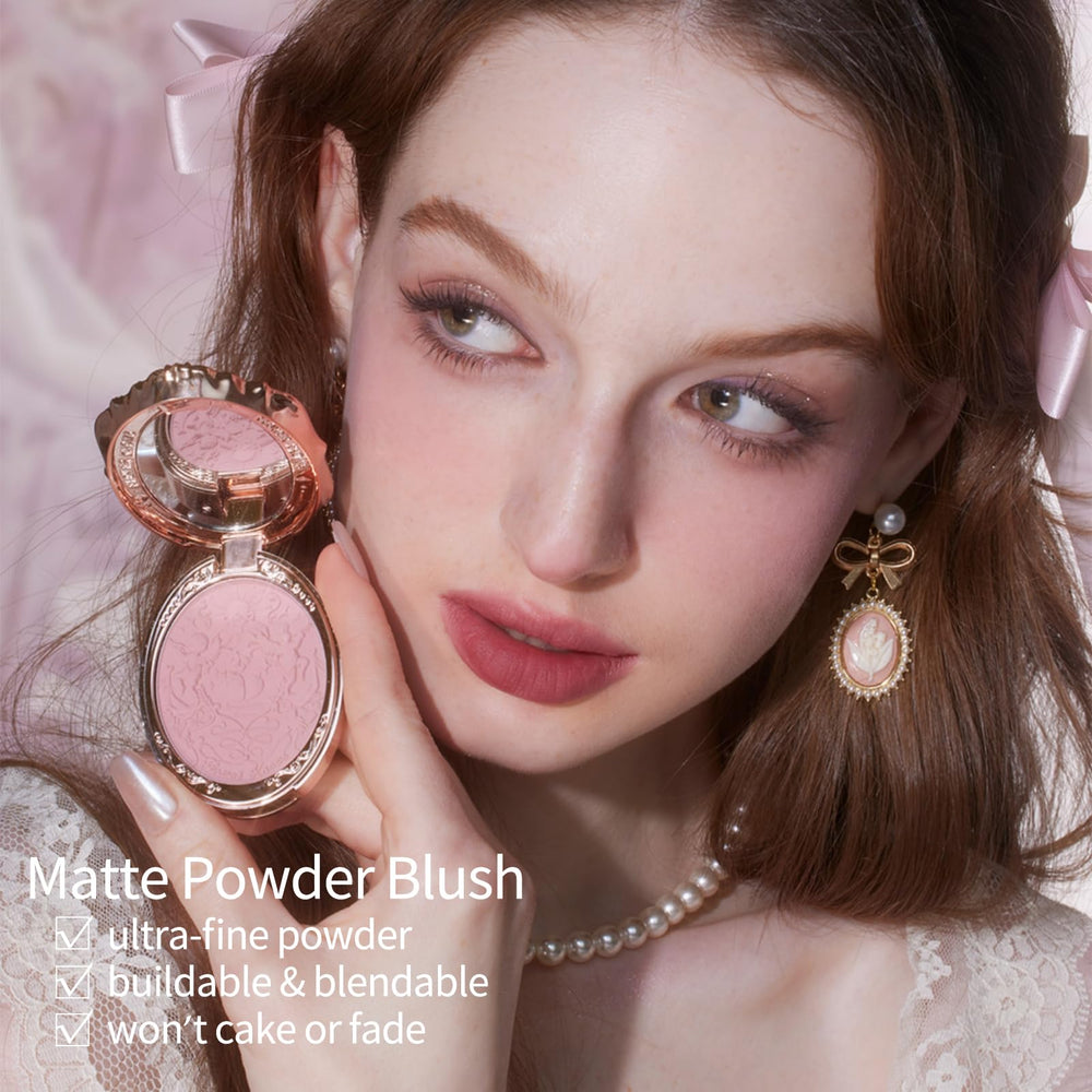 Rococo-inspired packaging highlights the collectible Flower Knows blush.