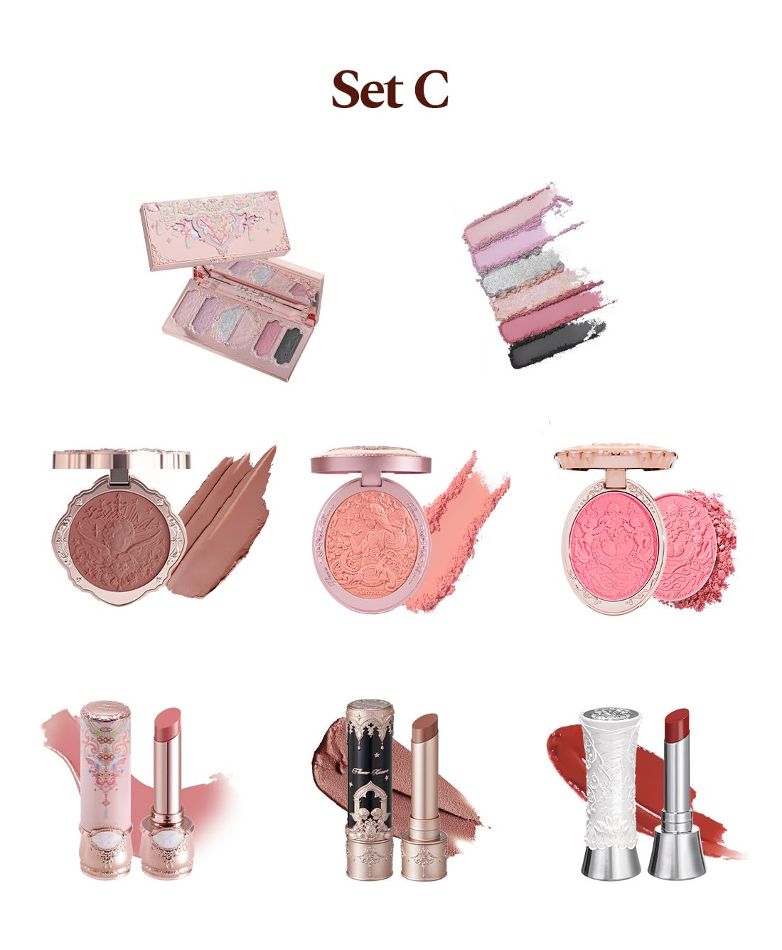 Flower Knows Swan Ballet Lipstick B07 adds vibrant color in elegant packaging.
