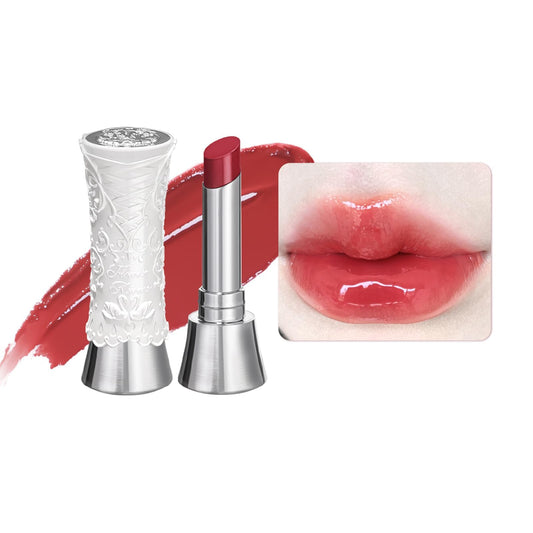 Flower Knows Swan Ballet Shine Lipstick packaging showcases elegant, gift-ready presentation for special occasions.