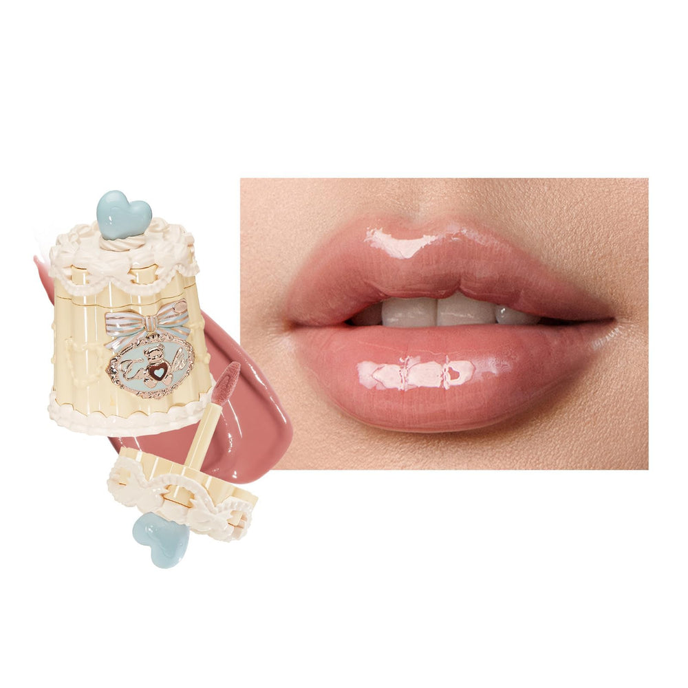 Flower Knows Sweetie Bear Lip Jelly bottle shows glossy plump finish for daily wear