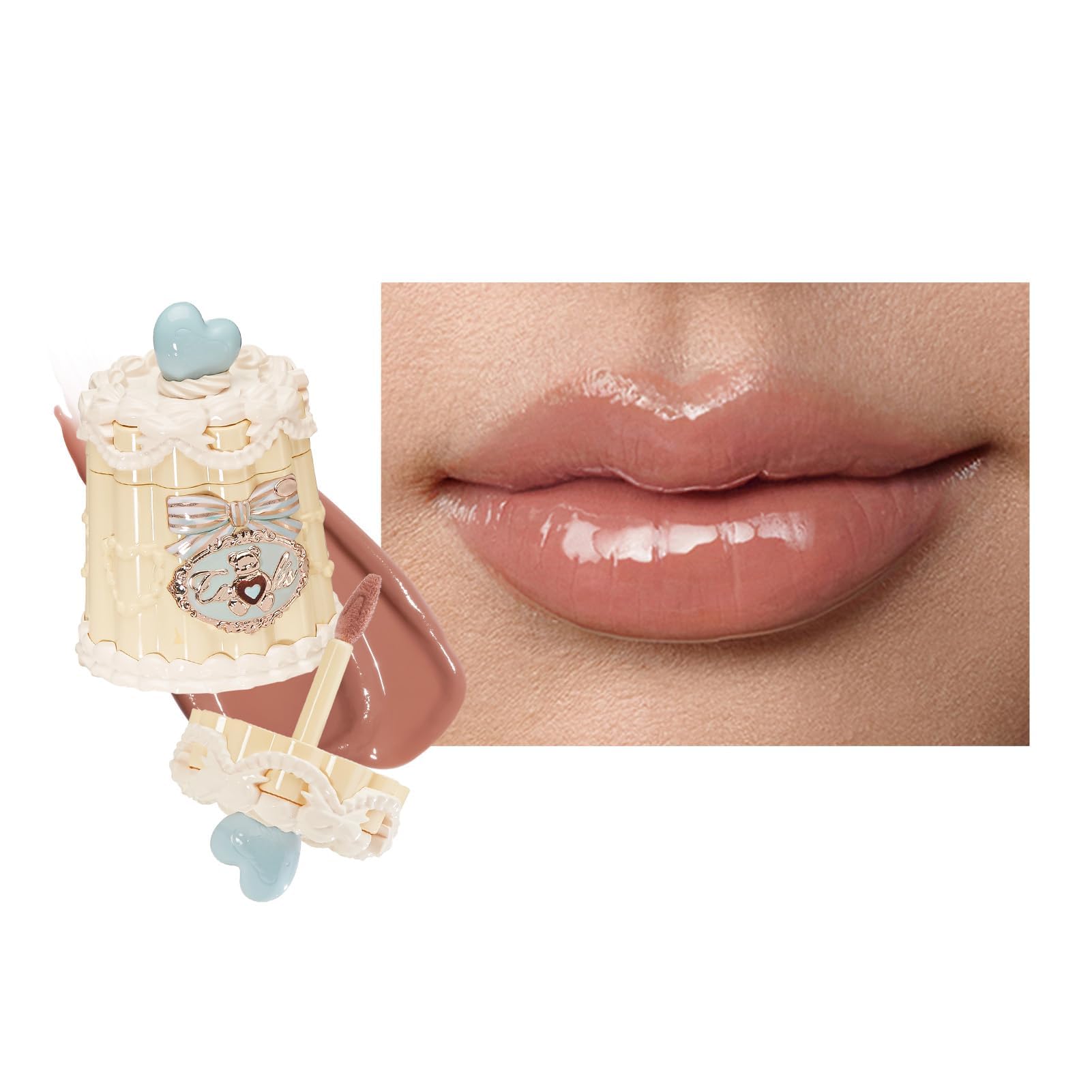 Flower Knows Sweetie Bear Lip Jelly puff bear packaging highlights hydration and gloss